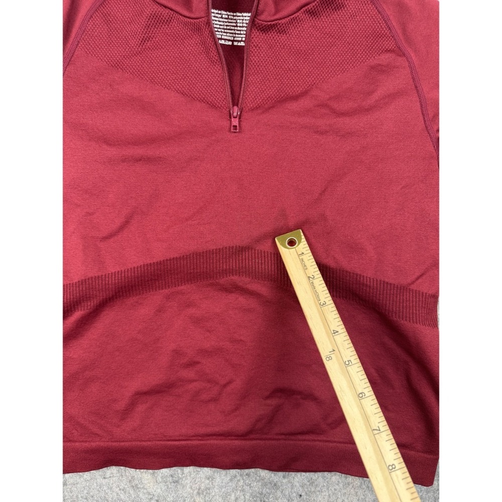 Victoria's Secret Pink Cropped Jacket Women's XL Red Thumb Hole Sleeves‎ 1/4 Zip - Picture 6 of 8